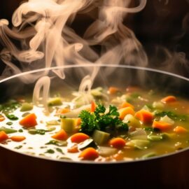 Warmes, leicht verdauliches Essen zur Unterstützung der Darmschleimhaut