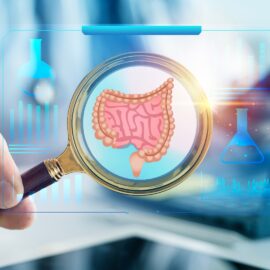 Illustration der Darmflora und des Mikrobioms nach einer Antibiotika-Behandlung