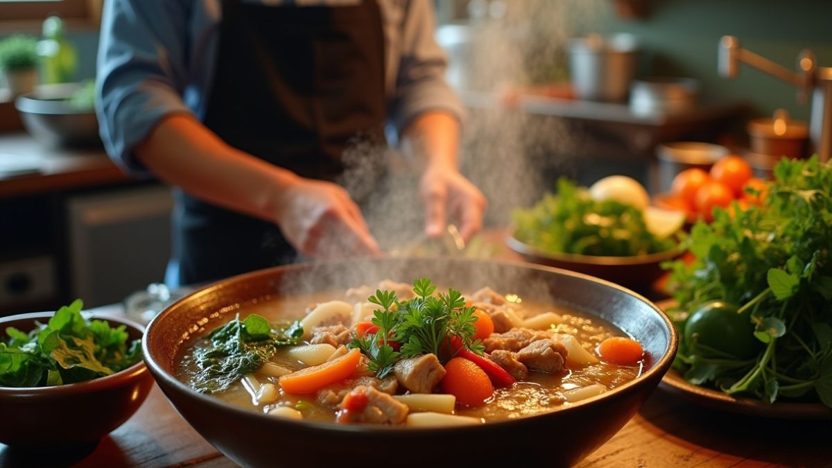Frisch zubereitete warme Mahlzeit in der Küche – nährend, alltagstauglich und wohltuend auch für die Fastenzeit ohne Druck