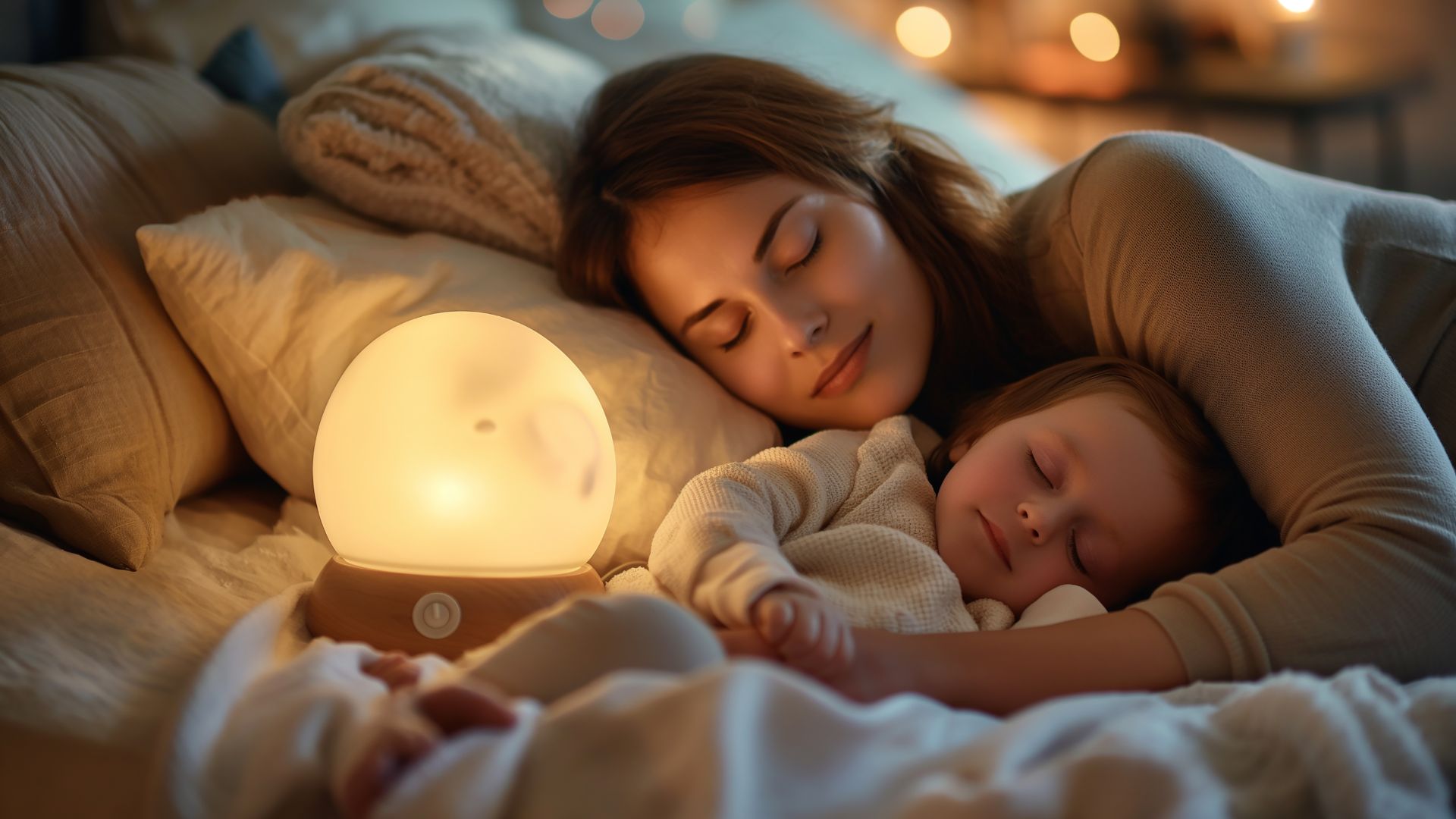 Mutter schläft mit Kind – erholsamer Schlaf stärkt das Immunsystem